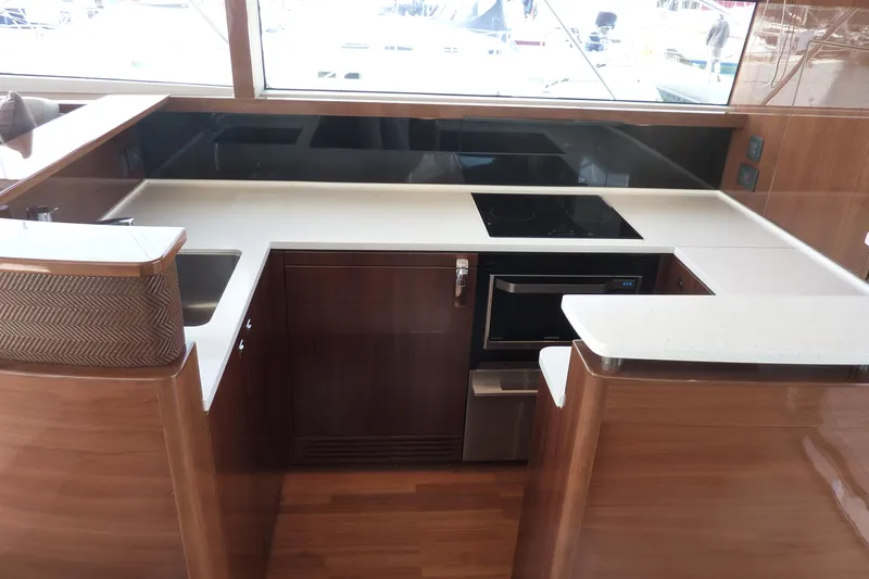 Slide: The Image of Luxurious kitchen interior of 2017 Princess 52 yacht with modern appliances and sleek design. - 15
