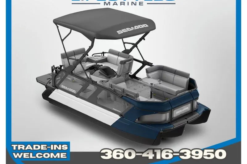 Slide: The Image of 2024 Sea-Doo Switch Cruise 18 interior with seating and control console. - 2