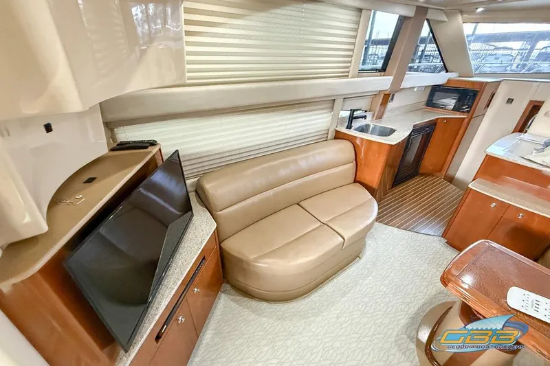 Slide: The Image of Luxurious interior of 2007 Meridian 341 Sedan yacht with leather seating and modern amenities. - 32
