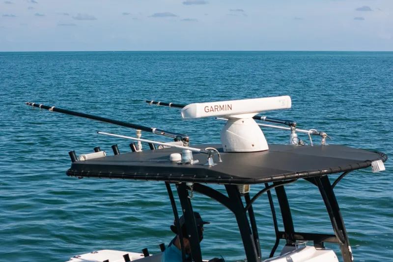 Slide: The Image of Deep Impact 33 boat with Garmin radar on open sea, 2013 model. - 7