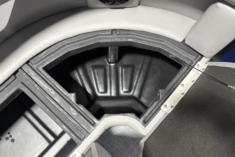 Slide: The Image of Storage compartment of 2026 Premier 220 Sunscape RF boat, featuring durable construction. - 23