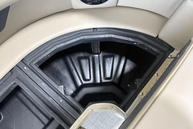 Slide: The Image of Interior storage compartment of 2026 Premier 220 Sunscape RF boat. - 31