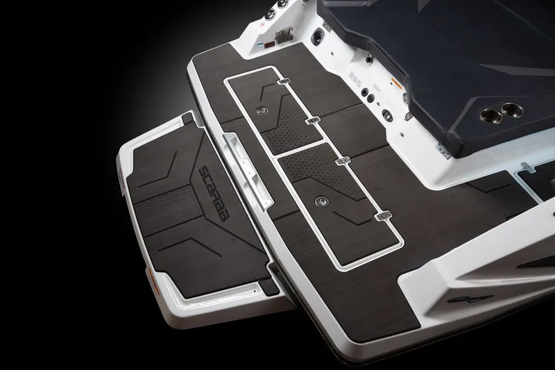 Slide: The Image of Interior of 2024 Scarab 285 Wake ID boat with modern seating. - 14