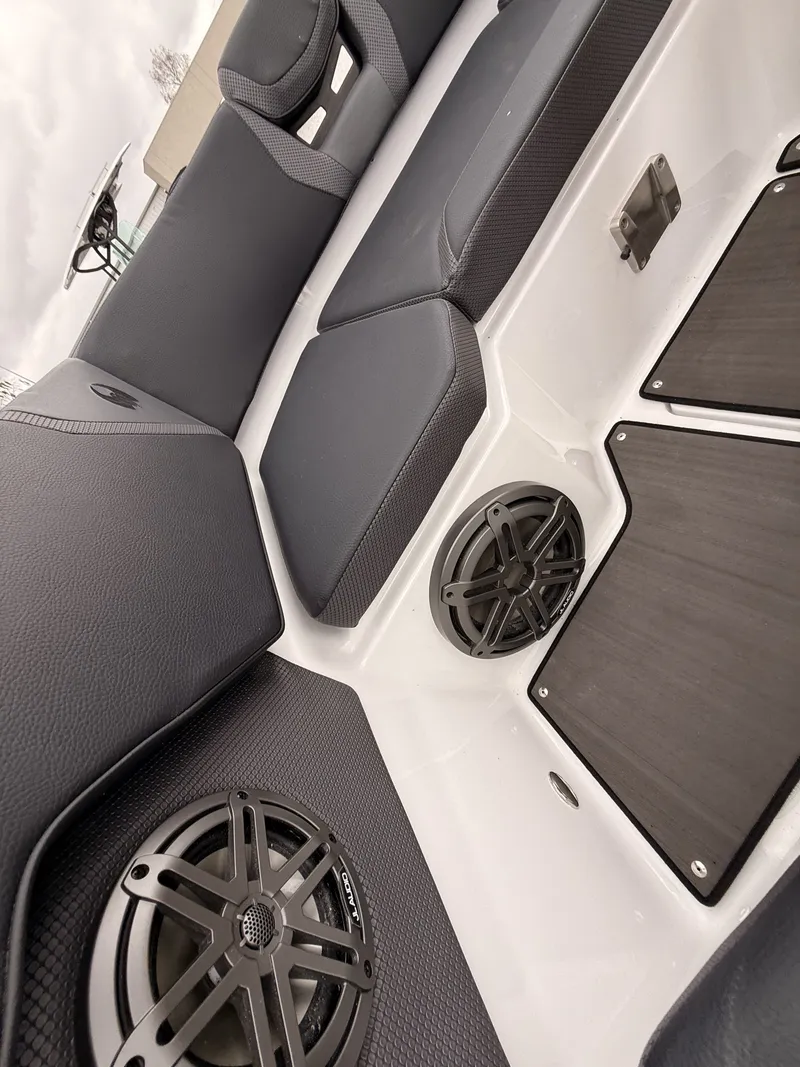 Slide: The Image of Interior of 2024 Scarab 285 Wake ID with speakers. - 27