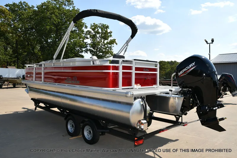 Slide: The Image of Sun Tracker FISHIN' BARGE 22 DLX w/150HP Mercury 4 Stroke 2026 - 22