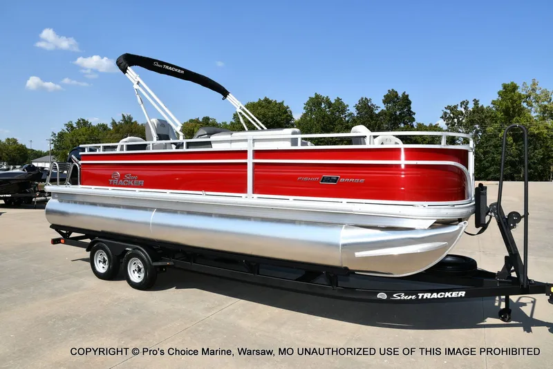 Slide: The Image of Sun Tracker FISHIN' BARGE 22 DLX w/150HP Mercury 4 Stroke 2026 - 79