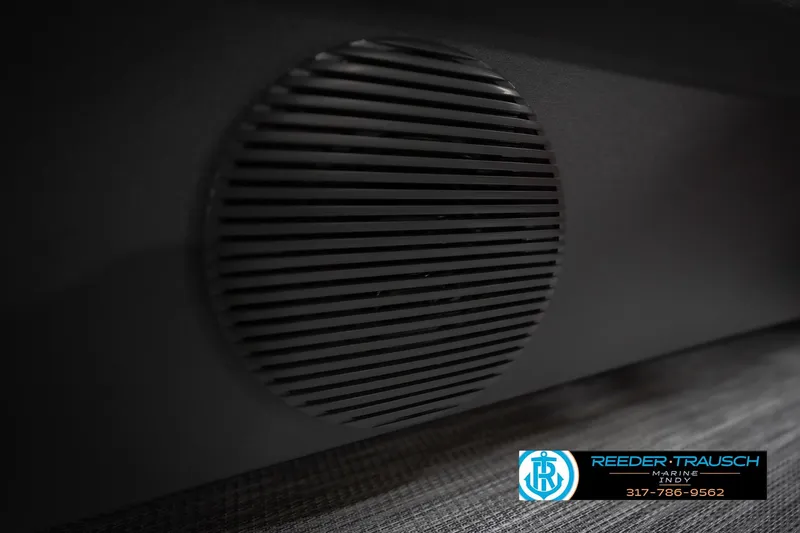 Slide: The Image of Close-up of a speaker on a 2026 Bennington 22 SSR boat. - 38