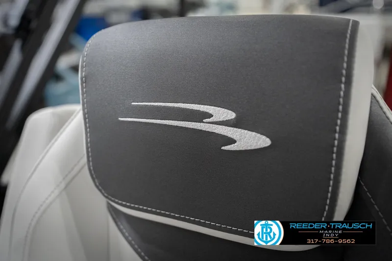 Slide: The Image of Close-up of 2026 Bennington 22 SSR boat seat with logo embroidery. - 42