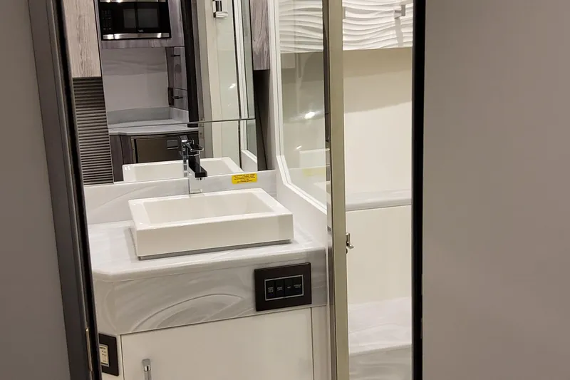 Slide: The Image of Interior of 2026 Formula 500 Super Sport Crossover, featuring modern bathroom design. - 14