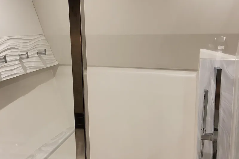 Slide: The Image of Modern bathroom interior in 2026 Formula 500 Super Sport Crossover yacht. - 15