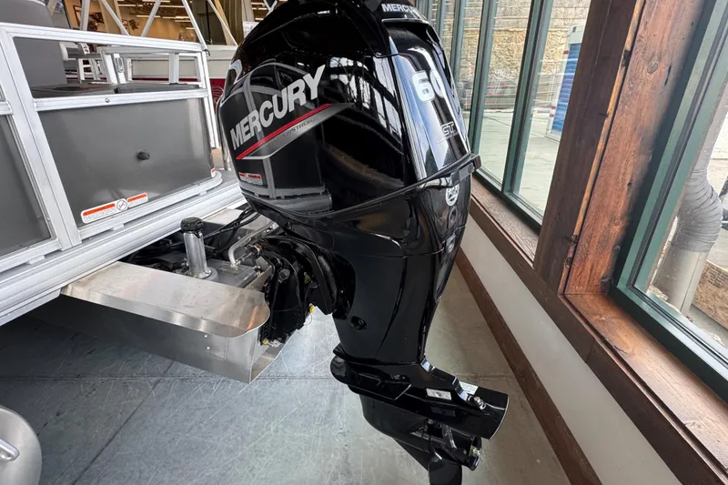 Slide: The Image of 2026 Sun Tracker Bass Buggy 18 DLX with Mercury 60 HP outboard motor. - 16