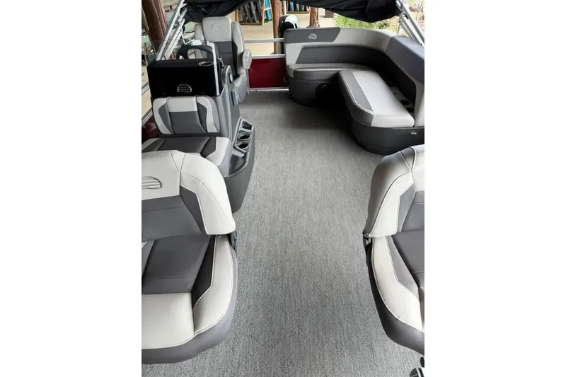 Slide: The Image of 2026 Sun Tracker Bass Buggy 16 XL Select interior with spacious seating and modern design. - 5