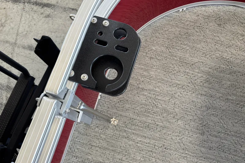 Slide: The Image of Close-up of Sun Tracker Bass Buggy 16 XL Select 2026 boat railing and mount. - 24