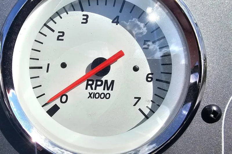 Slide: The Image of Close-up of RPM gauge on 2026 Sun Tracker Bass Buggy 18 DLX boat. - 19