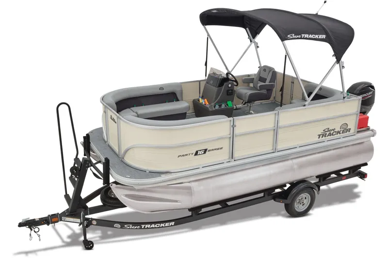 Slide: The Image of Sun Tracker Party Barge 16 DLX 2026 - 2