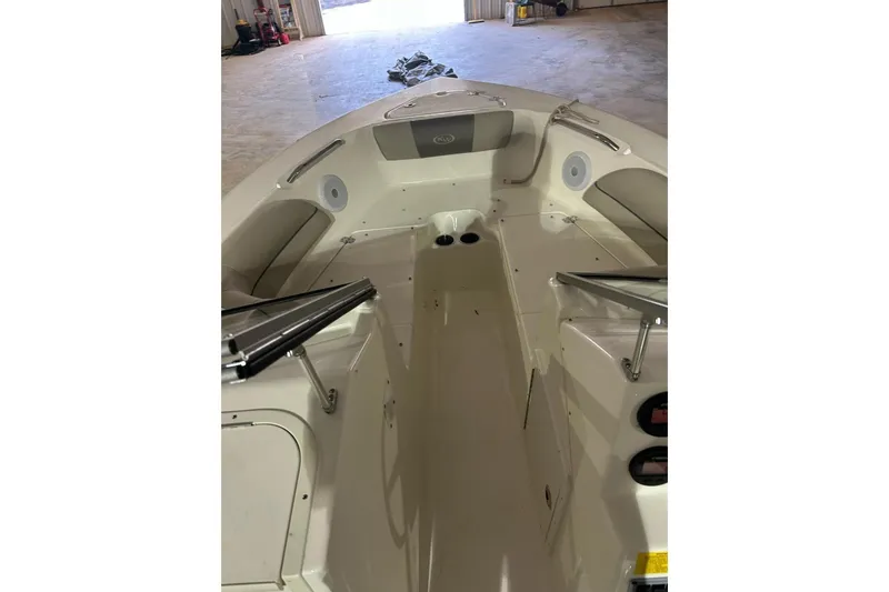 Slide: The Image of 2023 Key West 203 DFS boat interior, featuring spacious seating and modern design. - 2