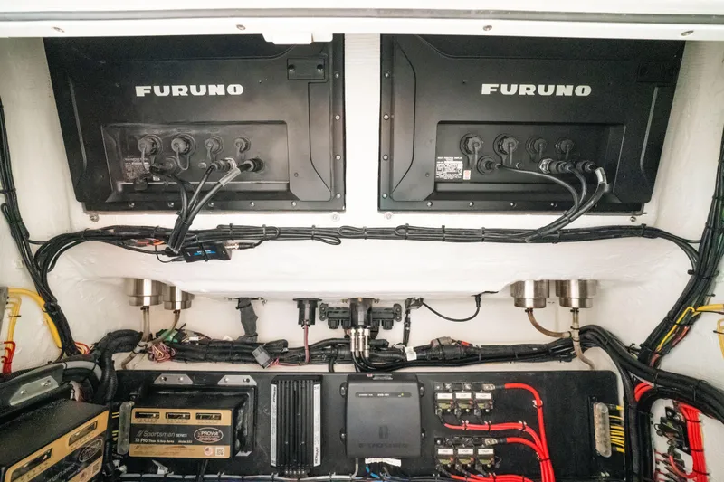 Slide: The Image of Electrical system of 2023 Front Runner 36 Center Console with Furuno equipment. - 23