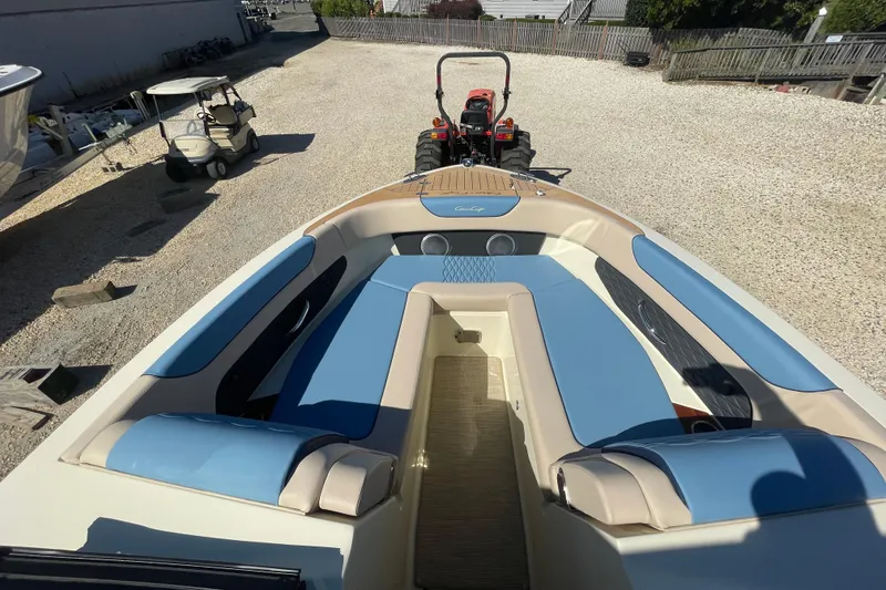 Slide: The Image of 2026 Chris-Craft Sportster 28 boat interior with compact bathroom and toilet. - 48