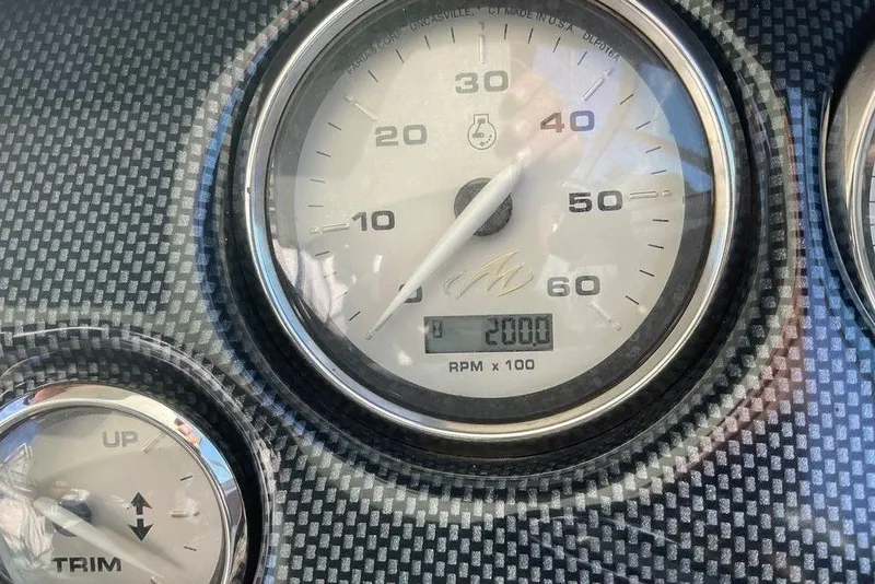 Slide: The Image of Close-up of 2009 Monterey 180 FS boat tachometer showing 2000 RPM. - 14