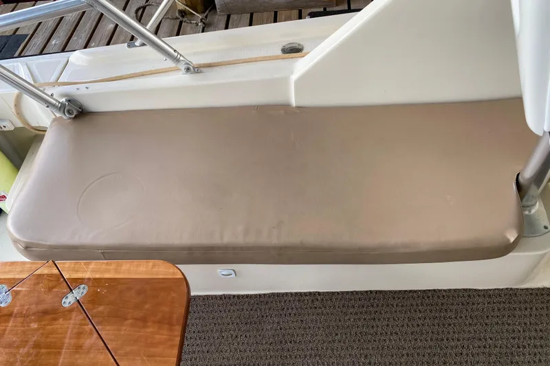 Slide: The Image of Raymarine display showing fuel management on 2003 Mainship Pilot 30-II Sedan boat. - 19