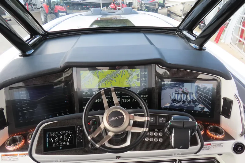 Slide: The Image of 2024 MTI 50v boat dashboard with advanced navigation and control systems. - 14