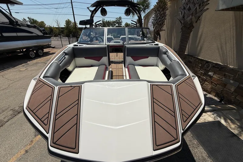 Slide: The Image of 2019 Moomba Makai boat with stylish interior and sleek design. - 3