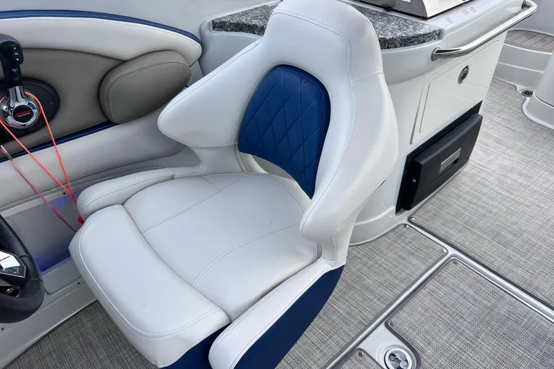 Slide: The Image of Luxury seating on 2022 Crownline 290 XSS boat, featuring elegant design and premium materials. - 39