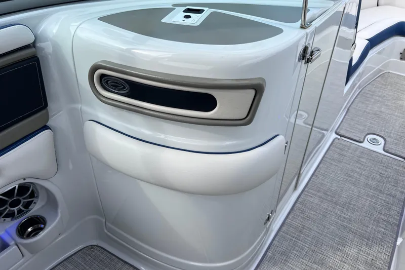 Slide: The Image of 2022 Crownline 290 XSS boat interior with sleek design and modern features. - 71