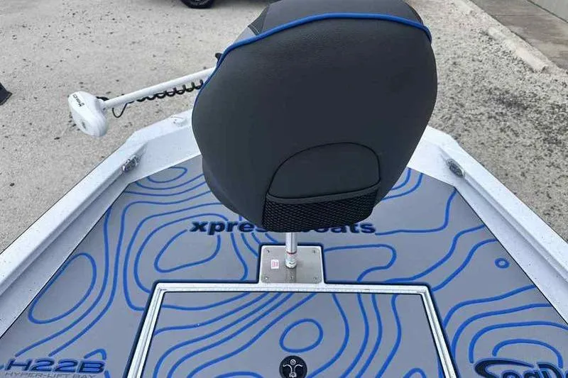 Slide: The Image of 2026 Xpress H22 boat deck with contour design and seat. - 16