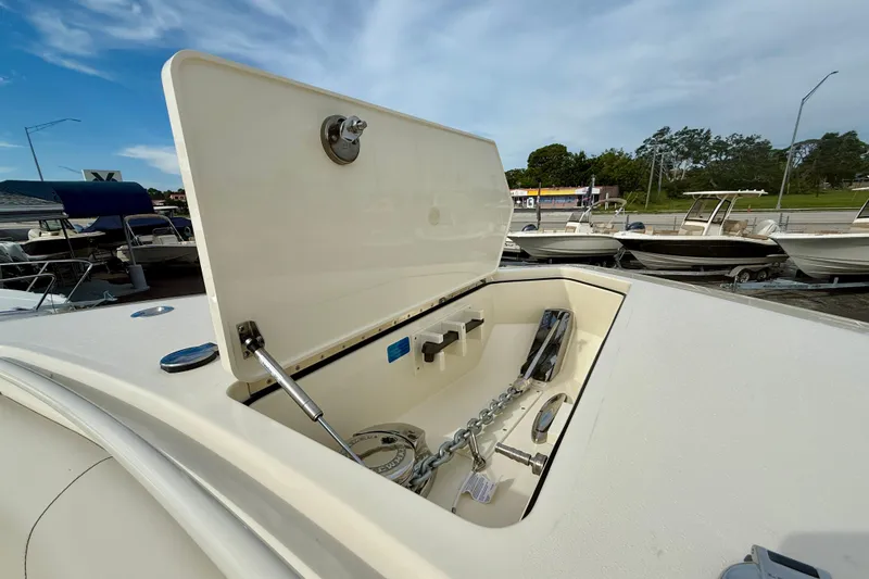 Slide: The Image of 2026 Scout 400 LXF Li-Ion boat with Garmin audio system and speaker. - 22