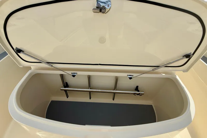 Slide: The Image of 2026 Scout 400 LXF Li-Ion boat interior with spacious seating and modern design. - 25