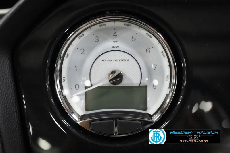 Slide: The Image of Close-up of 2026 Bennington 20 SLJ tachometer with Reeder Trausch Marine logo. - 36