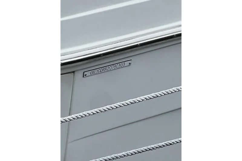 Slide: The Image of 2003 Carver 360 Sport Sedan boat with visible hull identification number. - 10