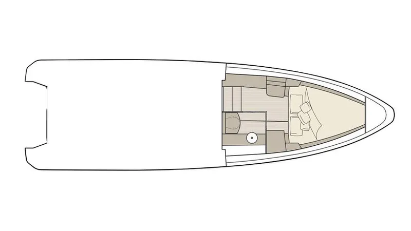 Slide: The Image of Top view layout of 2025 Saxdor 320 GTC boat interior. - 17