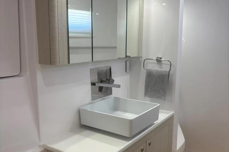 Slide: The Image of Modern bathroom in 2022 Seaway 1600 with sleek sink and mirrored cabinet. - 19