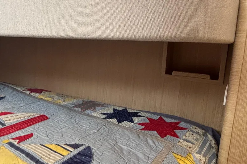 Slide: The Image of Quilted bedspread with nautical design in Seaway 1600, 2022 model interior. - 47