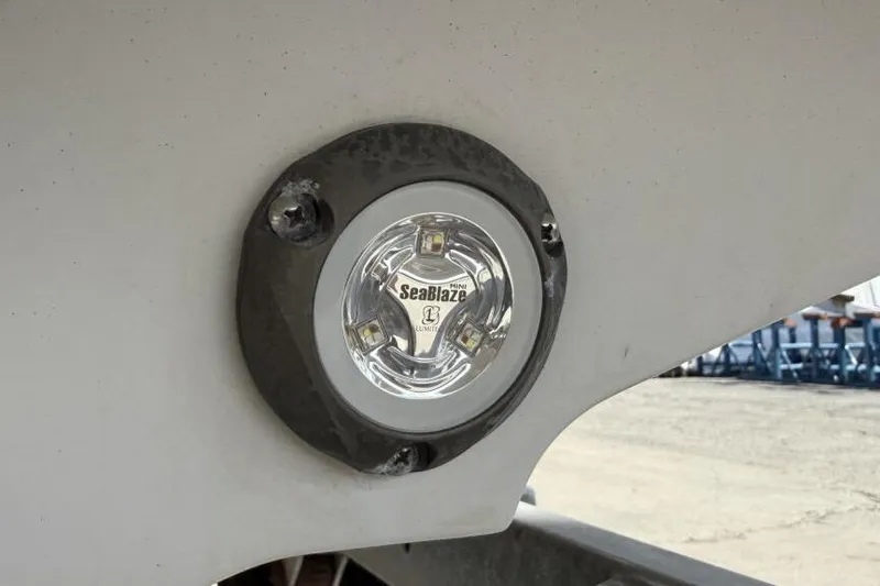 Slide: The Image of Close-up of SeaBlaze underwater light on 2020 Yamaha AR210 boat. - 26