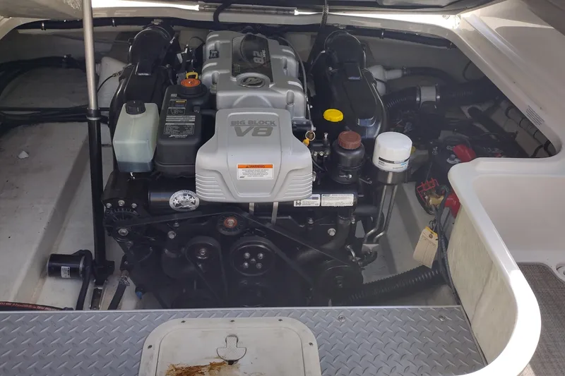 Slide: The Image of Engine compartment of a 2015 Formula 240 Bowrider with a V8 engine. - 23