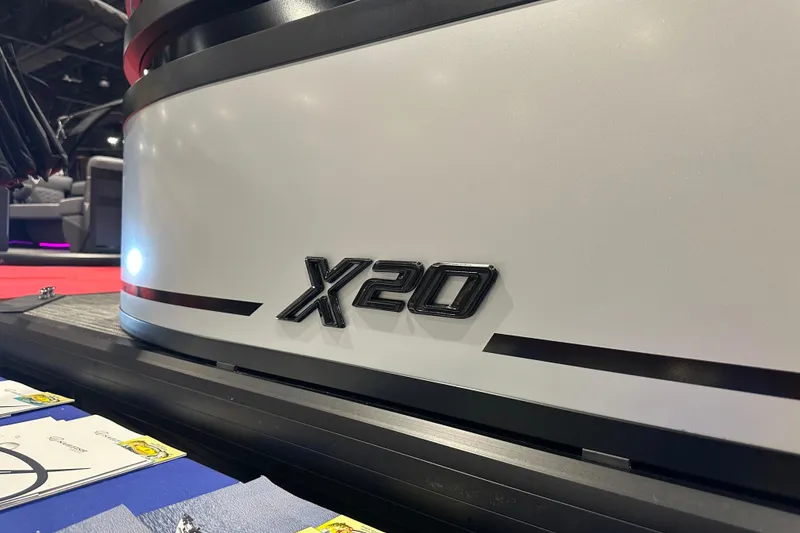 Slide: The Image of 2026 Viaggio Lago X20U boat with sleek design and modern features. - 16