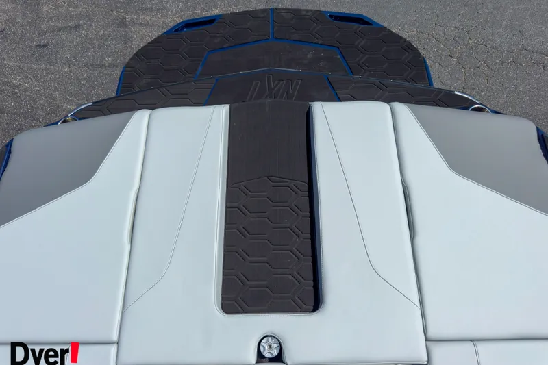 Slide: The Image of 2026 MasterCraft NXT22 boat deck with sleek design and textured surface. - 14