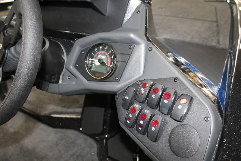 Slide: The Image of Dashboard of 2026 Skeeter ZXE20 with control panel and gauge cluster. - 7