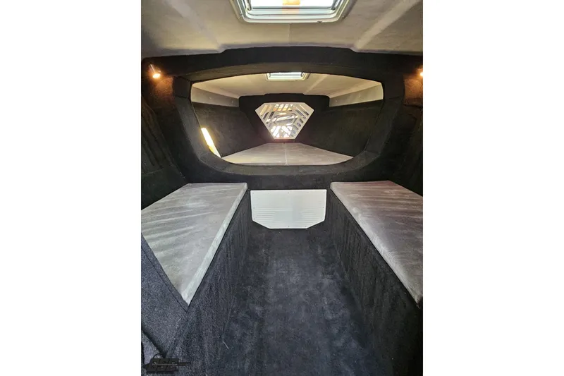 Slide: The Image of Interior cabin of 2011 Sunsation F-4 boat with seating and modern design. - 78
