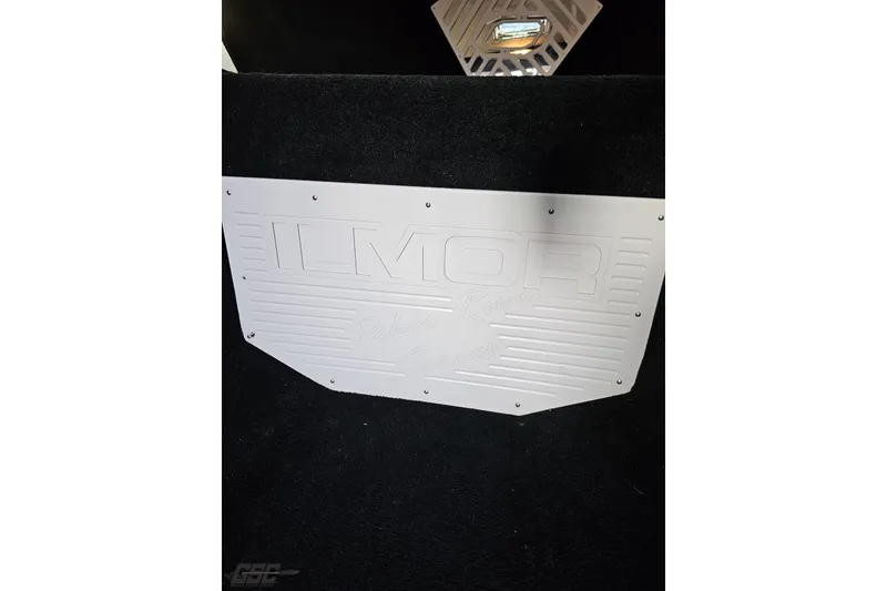 Slide: The Image of 2011 Sunsation F-4 boat with Ilmor engine plate detail. - 82