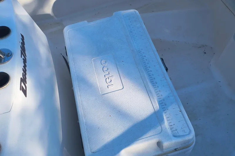 Slide: The Image of Boston Whaler 180 Dauntless 2002 boat interior with Igloo cooler. - 12