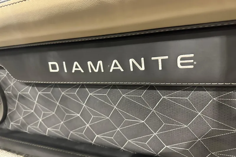 Slide: The Image of 2026 Viaggio Diamante D22S interior with geometric pattern and logo detail. - 25