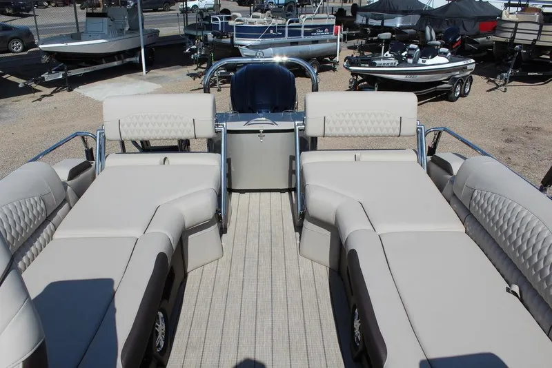Slide: The Image of 2026 Avalon Catalina Quad Lounger Shift 25 FT pontoon boat with luxurious seating. - 15