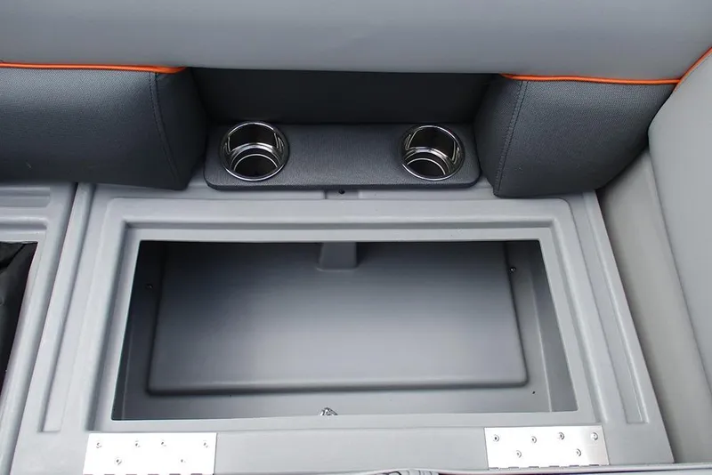Slide: The Image of 2026 Bentley Pontoons 223 Bolt interior storage compartment with cup holders. - 17