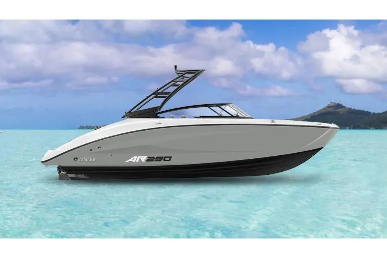 The Image of 2026 Yamaha Boats AR250 on clear turquoise water under a blue sky. - 0