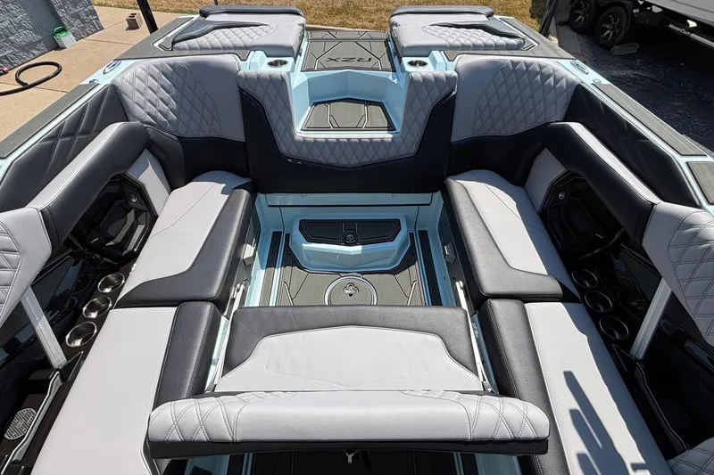 Slide: The Image of 2026 Tigé 24RZX boat interior with luxurious seating and modern design. - 37
