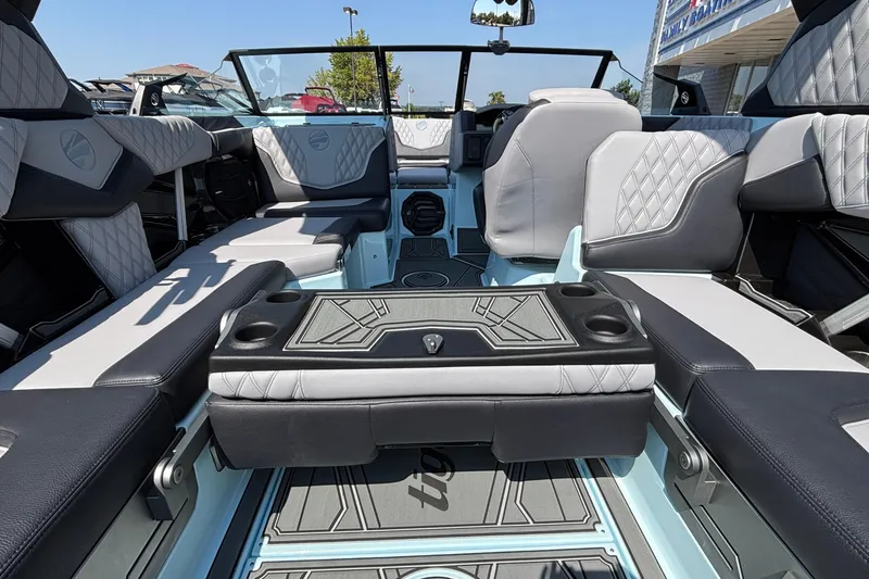 Slide: The Image of 2026 Tigé 24RZX boat interior with luxurious seating and modern design. - 38